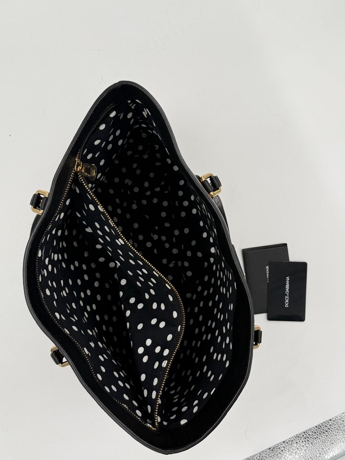 Dolce & Gabbana Leder Shopper Leopard
